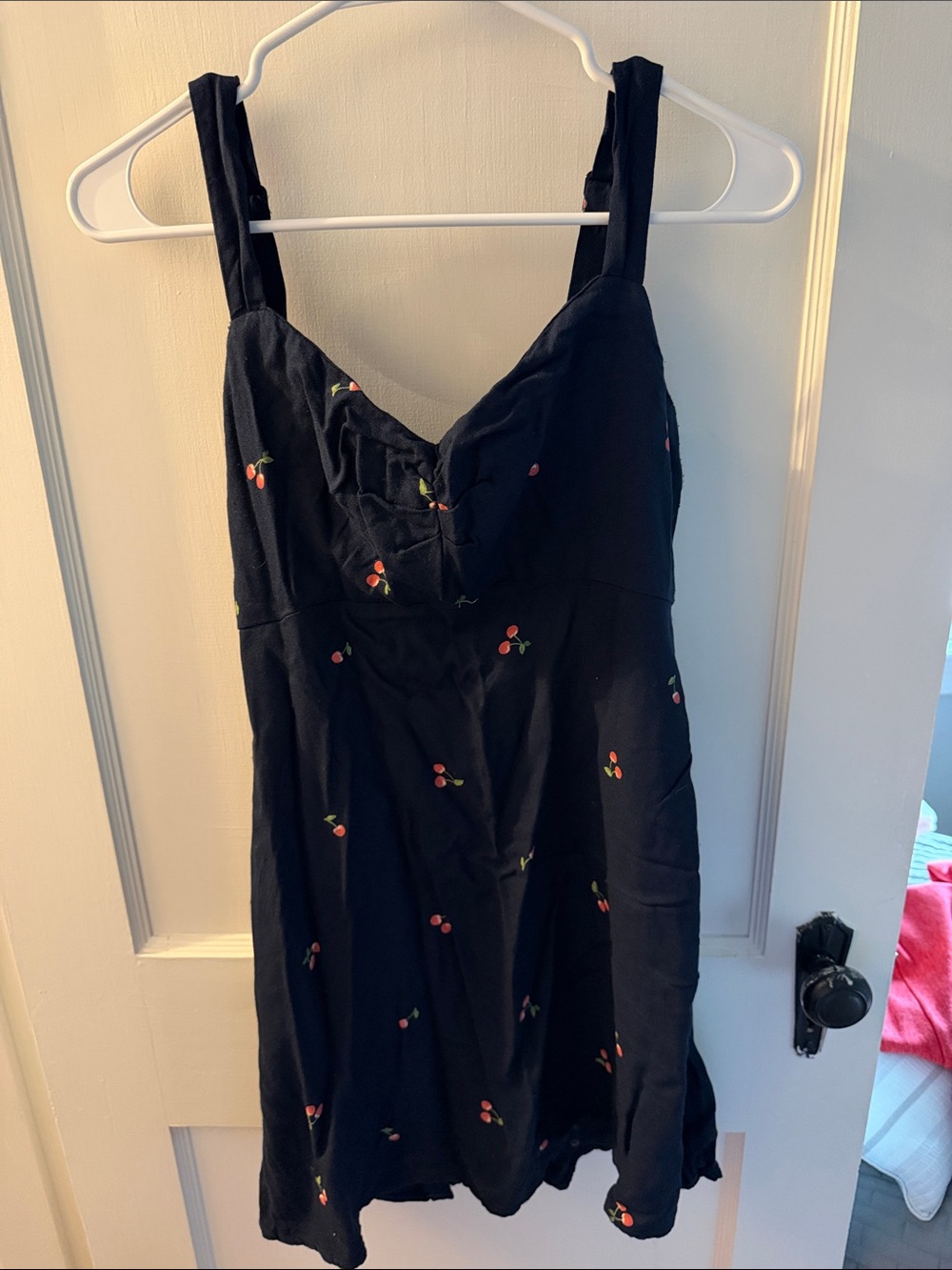 Old Navy Navy Mini Dress with Cherry Embroidery